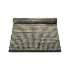 Rug Solid - Tæppe jute læder, graphite - 75x200 cm.*