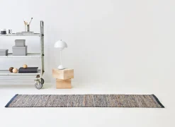 Rug Solid - Tæppe jute læder, graphite - 75x200 cm.*