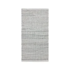 Rug Solid - Tæppe m. læder, light grey - 60x90 cm* Outlet