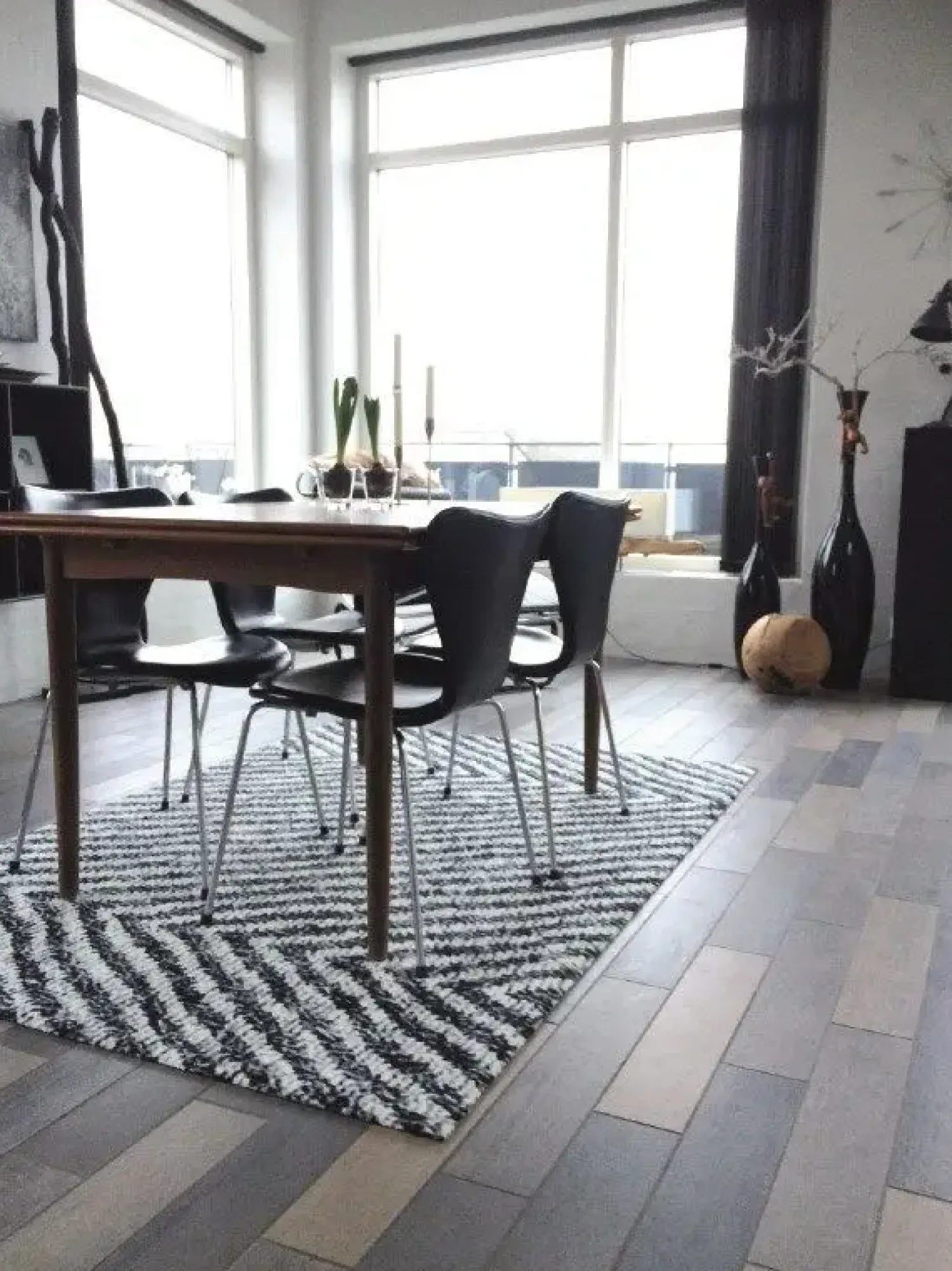 - Måtte - TrendMat Delux - Herringbone - sort - 200x300 cm*Skriver Collection New