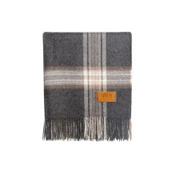 - Plaid - Baby Alpaca - Grey/Brown - 130x200 cm^Skriver Collection Discount
