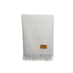 - Plaid - Baby Alpaca - lysegrå - 130x200 cm*Skriver Collection New