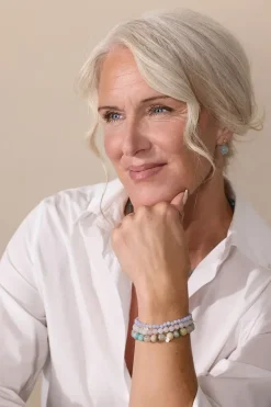 Soï - Aquamarin - Krystal armbånd - mod - 4MM* Clearance