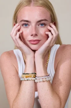 Soï - Chunky Rosa Jade - Krystal armbånd - Sindsro - 12 mm^ Online