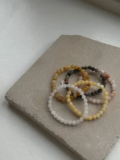 Soï - Gul Jade - Krystal armbånd - Velvære - 4 mm^ Discount