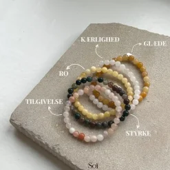 Soï - Gul Jade - Krystal armbånd - Velvære - 4 mm^ Discount