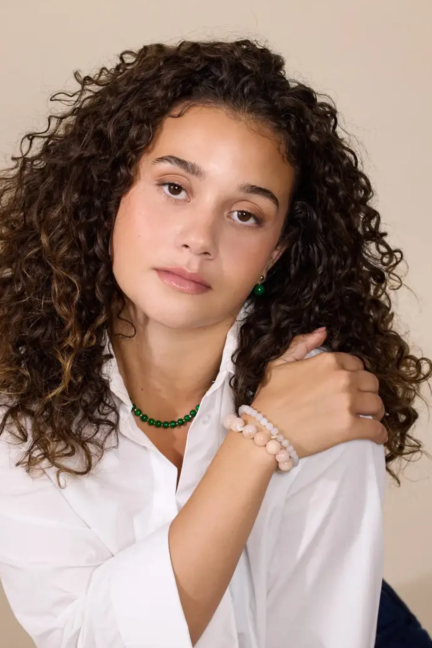 Soï - Nora Grøn Jade - Krystal øreringe* Hot