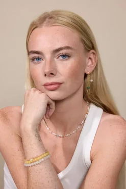 Soï - Perlehalskæde med Turmalin - Krystal halskæde^