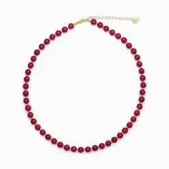 Soï - Rød Jade - Krystal halskæde* New