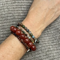 Soï - Red Tiger Eye - Krystal armbånd - Selvtillid - 4 mm*