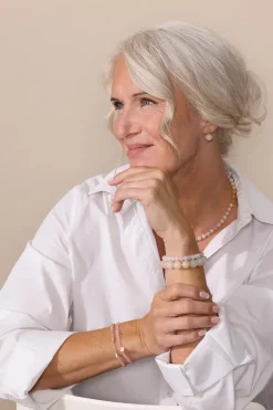 Soï - Rosakvarts - Krystal armbånd 4 MM - kærlighed^ Online