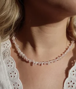 Soï - Rosakvarts - Krystal halskæde^ Online