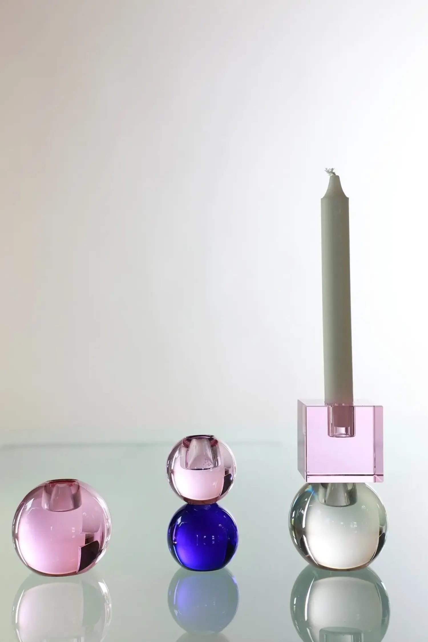 - Lysestage - Couple - Pink/Klar*Specktrum Hot