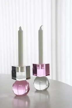 - Lysestage - Couple - Pink/Klar*Specktrum Hot