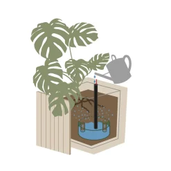 - Plantekasse - Unfold SQUARE - Rød - 60 x 60 x 56 cm*Squarely Copenhagen