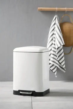 - FIRKANTET HVID AFFALDSSPAND 12 LTR.^Steel Function Sale