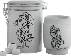 - KUNSTKOP NR 6 PORCELÆN SORT/HVID^Steel Function Sale