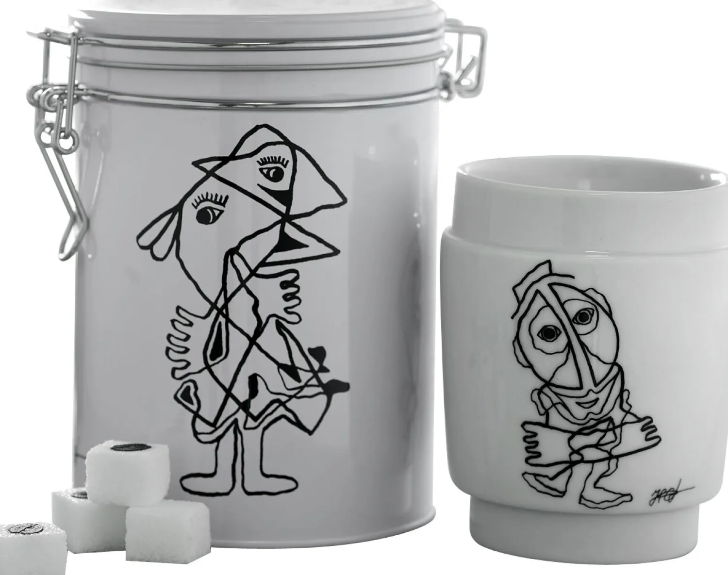 - KUNSTKOP NR 6 PORCELÆN SORT/HVID^Steel Function Sale