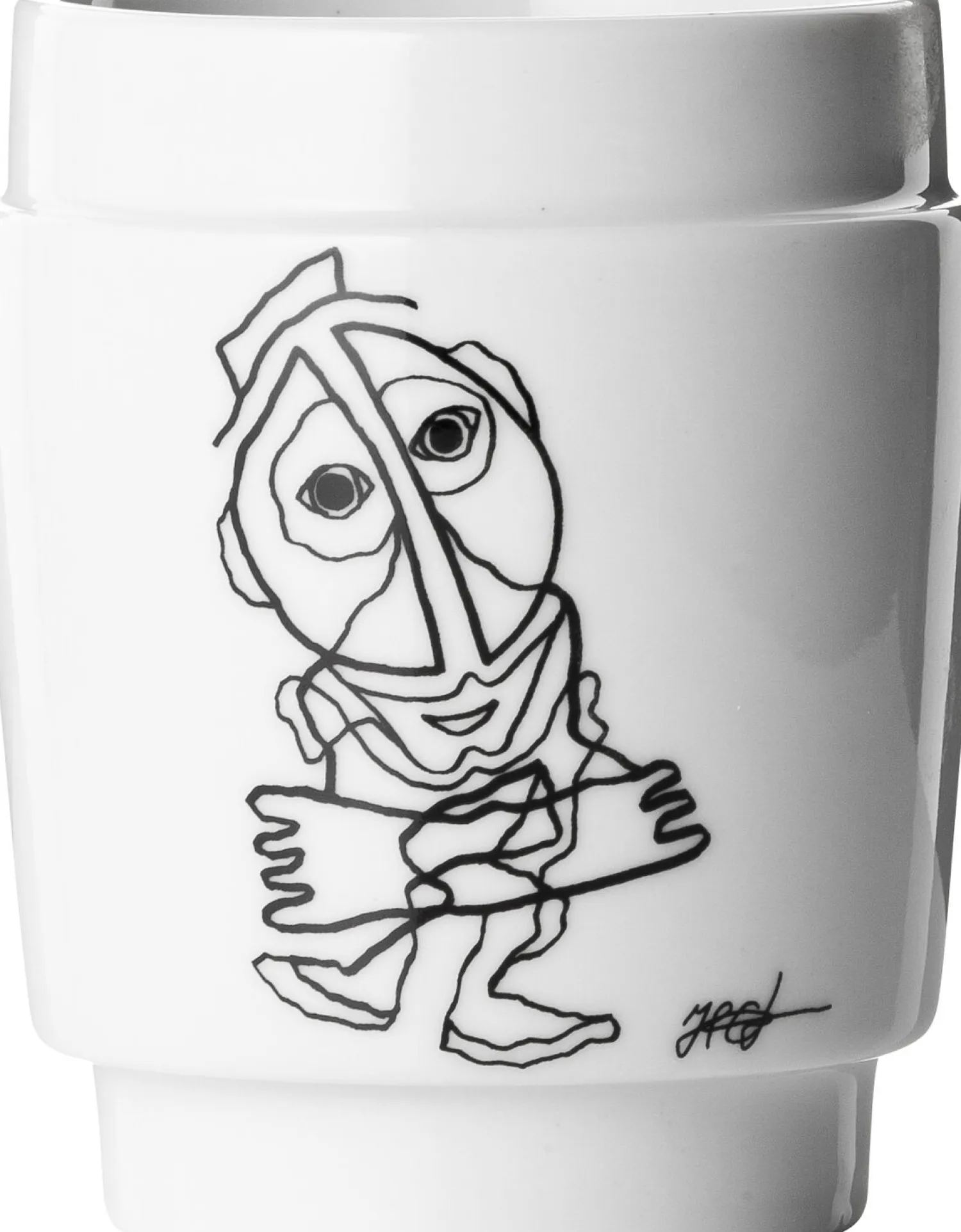 - KUNSTKOP NR 6 PORCELÆN SORT/HVID^Steel Function Sale