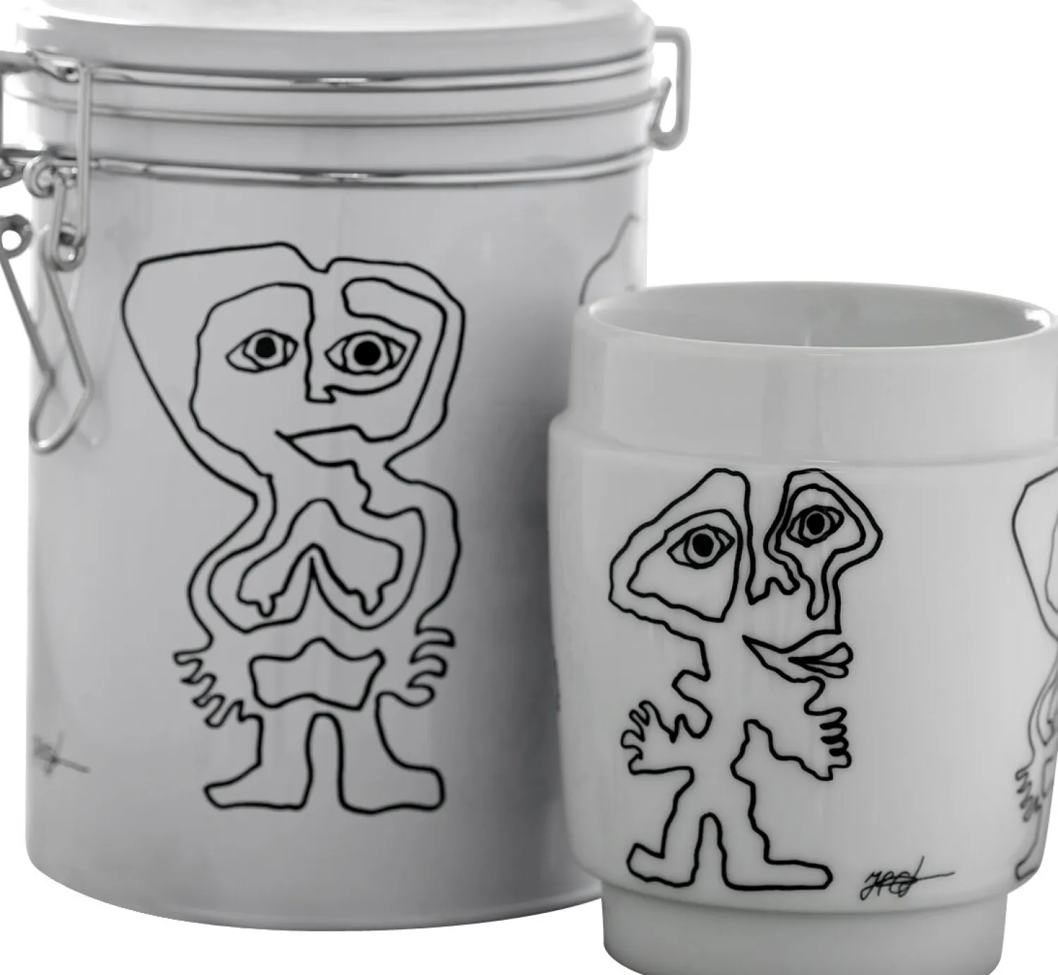 - KUNSTKOP NR 4 PORCELÆN SORT/HVID^Steel Function New