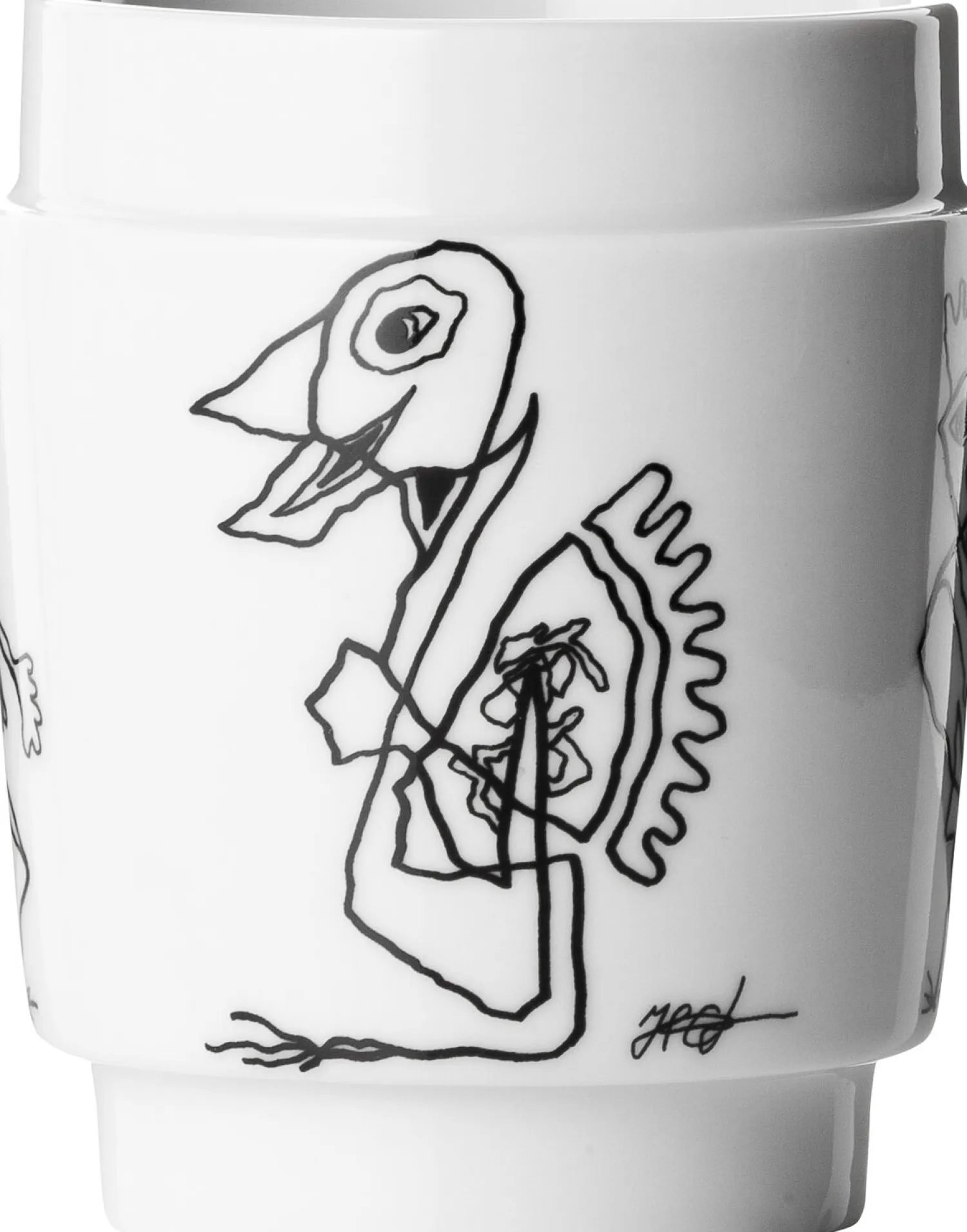 - KUNSTKOP NR 1 PORCELÆN SORT/HVID*Steel Function Best