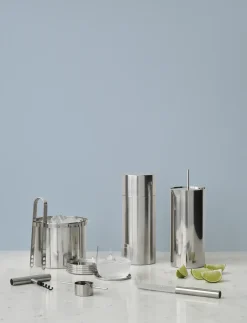 - Arne Jacobsen martini mixer med mixer ske 1 l. steel*Stelton New