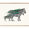 - Plakat 30x40 cm. - Zebras and Lizards - Papir*The Dybdahl