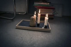 bakke m. lysestager - Candletray - Eg og stål/Sort*The Oak Men Online