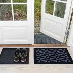 - Dørmåtte / Smudsmåtte - Graphic - Sort/grå - 40x60 cm^Tica Copenhagen New