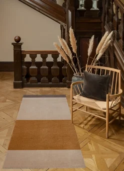 - Løber - Stripes Horizon - Ivory-Dijon-Brown - 90x200 cm*Tica Copenhagen Sale