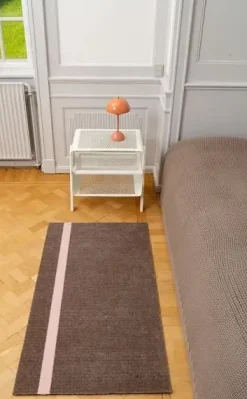 - Smudsmåtte - Stripes Vertical - Lyserød/Sand - 90x200 cm^Tica Copenhagen Clearance