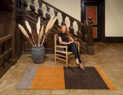 - Smudsmåtte - Stripes Horizon - Dijon/Brun/Sand - 40x60 cm*Tica Copenhagen Outlet