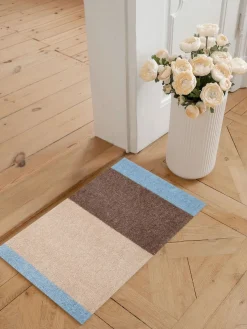 - Smudsmåtte - Stripes Horizon - Lyseblå/Ivory/Sand - 40x60 cm^Tica Copenhagen Online