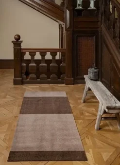 - Smudsmåtte - Stripes Horizon - Sand/Brun - 90x130 cm*Tica Copenhagen New