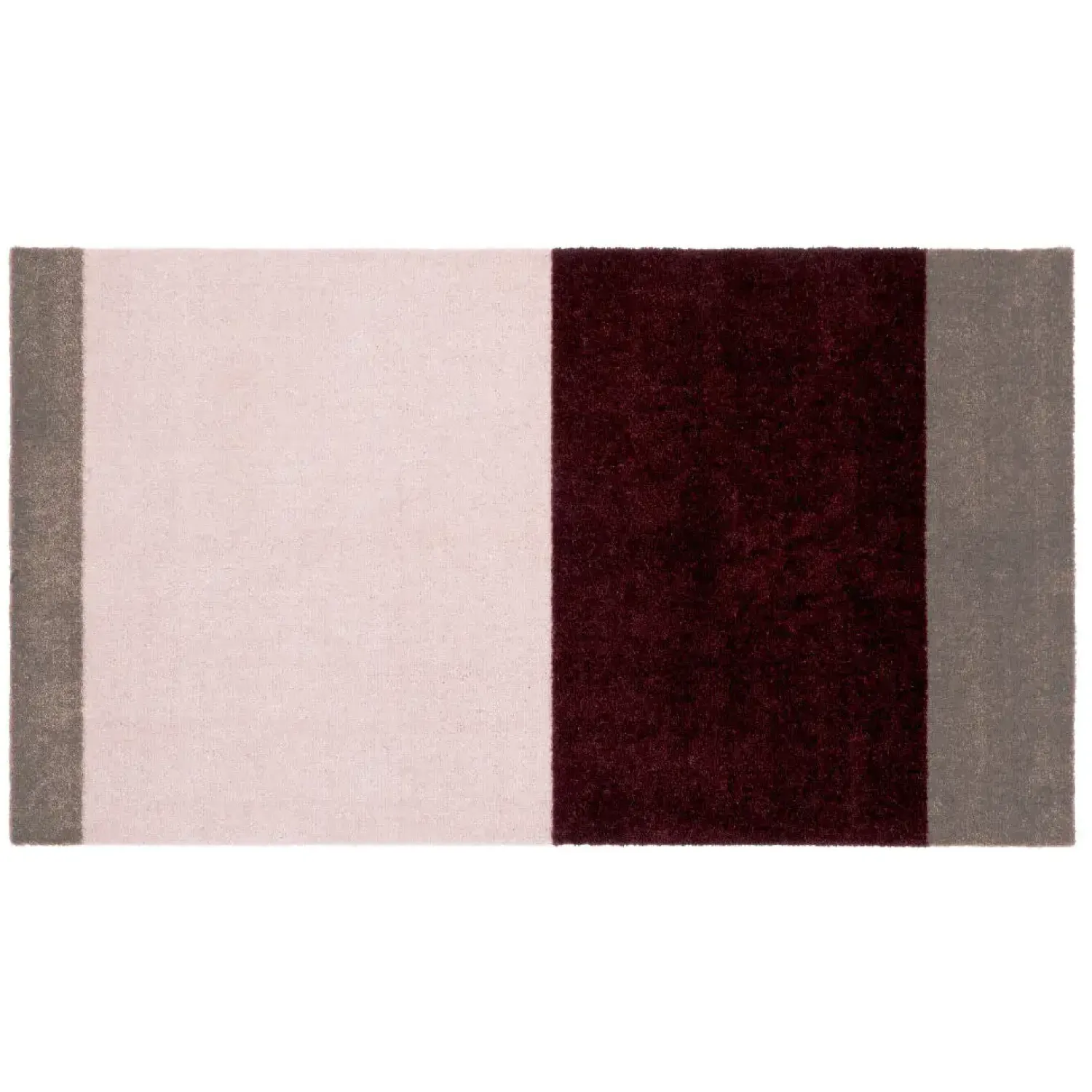 - Smudsmåtte - Stripes Horizon - Bordeaux/Rose/Sand - 40x60 cm*Tica Copenhagen Hot