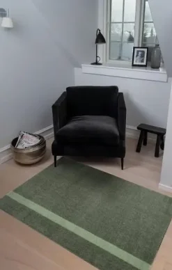 - Smudsmåtte - Stripes Vertical - Lysegrøn/Støvet - 67x120 cm^Tica Copenhagen Discount