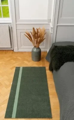 - Smudsmåtte - Stripes Vertical - Lysegrøn/Støvet - 67x120 cm^Tica Copenhagen Discount