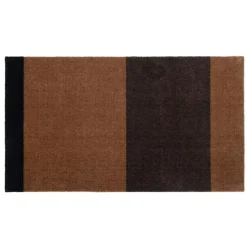 - Smudsmåtte - Stripes Horizon - Cognac/Dark Brown/Black - 90x200 cm^Tica Copenhagen Best