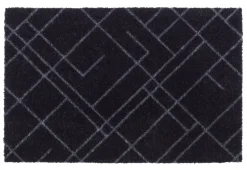 - Smudsmåtte - Lines - Sort/grå - 67x250 cm*Tica Copenhagen Discount