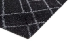 - Smudsmåtte - Lines - Sort/grå - 67x250 cm*Tica Copenhagen Discount