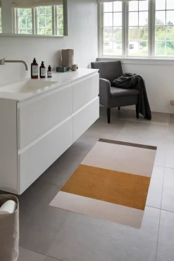 - Smudsmåtte - Stripes Horizon - Ivory-Dijon-Brown - 60x90 cm^Tica Copenhagen Hot