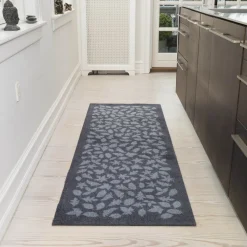 - Smudsmåtte - Leaves - Grå - 67x200 cm^Tica Copenhagen Online