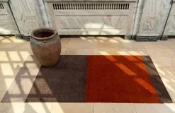 - Smudsmåtte - Stripes Horizon - Sand/Brun/Terracota - 90x200 cm^Tica Copenhagen Discount