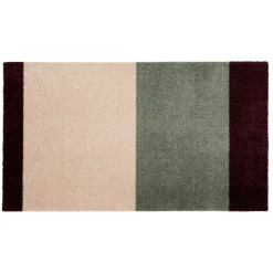 - Smudsmåtte - Stripes Horizon - Grøn/Ivory/Bordeaux - 67x120 cm^Tica Copenhagen Online