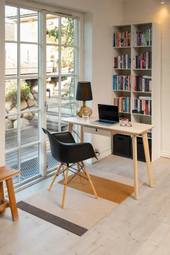 - Smudsmåtte - Stripes Horizon - Ivory-Dijon-Brown - 90x130 cm^Tica Copenhagen