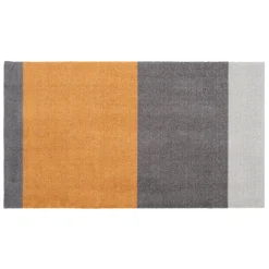 - Smudsmåtte - Stripes Horizon - Lysegrå og Dijon - 90x200 cm^Tica Copenhagen Best