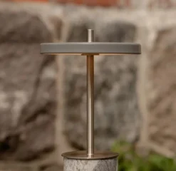 - Bordlampe - Asteria Move Mini - Grå Marmor Stål*Umage Discount