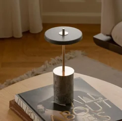 - Bordlampe - Asteria Move Mini - Grå Marmor Stål*Umage Discount