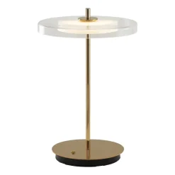 - Bordlampe - Asteria Move - Glas/messing - Ø20 cm^Umage Online