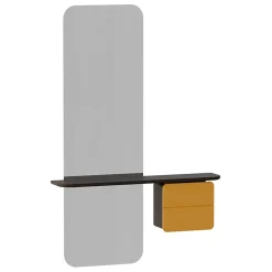 - Entrespejl - One More Look - Gul med mørk Eg - Saffron yellow/dark oak^Umage Online